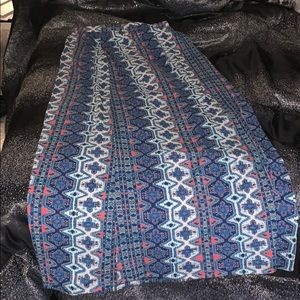 Long Printed Maxi Skirt